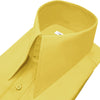 Men Mustard High Long Spear Pointed Karl lagerfeld Style Shirt Tall Stiff Neck Collar Shirt Large Collar Good fellas Collar Vintage Shirt