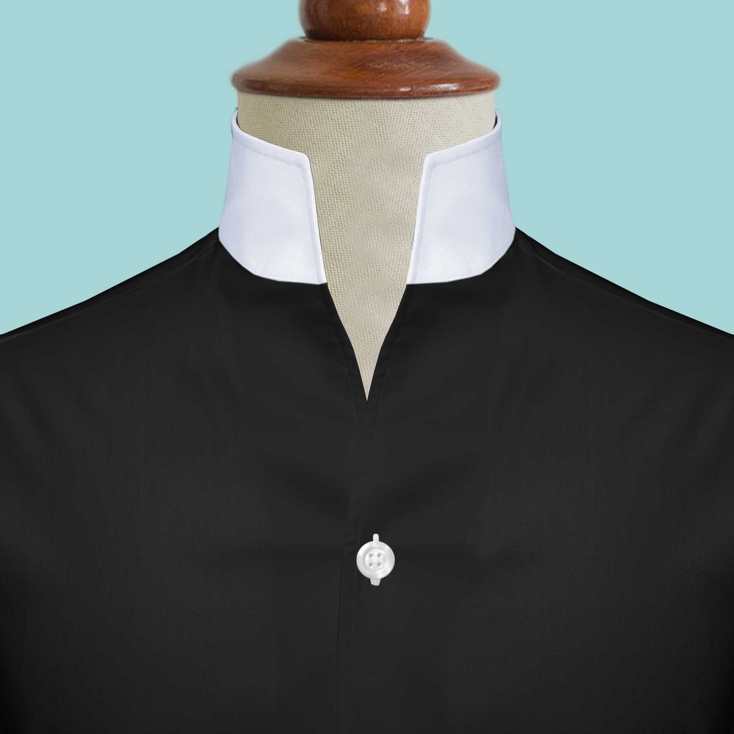 Karl Lagerfeld Style Shirt For Men Father Day Gift High Open Collar Shirt Tall Neck Stiff Collar Shirt China Mandarin Collar Cotton Shirt