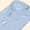 Long Pointed Collar Sky Blue and White Men Shirt 50s, 60s, 70s Vintage Dagger Collar Dress Shirt Spear Pointed Big Wide Collar Gangster Style Shirt