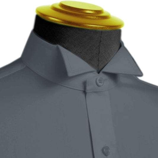 High Wing Collar Grey Shirt For Men Vintage Blouse Edwardian Statement Collar Dress Shirt Sharp Tip Bib Front Collar Retro Style Shirt (Copy)