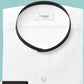 White Men Band Collar Shirt Contrasting Trim Grandad Chinese Mandarin Collar Giza Cotton Shirt Wedding Wear Dress Shirt Gift For Him