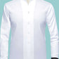 Solid White Men's Shirt High Collar Shirt Buttonless V Collar Shirt High Tall Neck Collar China High Band Collar Cotton Dress Shirt