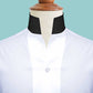 Solid White Men's Shirt High Collar Shirt Buttonless V Collar Shirt High Tall Neck Collar China High Band Collar Cotton Dress Shirt