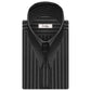 High Long Pointed Black Striped Shirt for Men Tall Neck Stiff Collar Shirt Large Collar Gangster Collar Vintage Karl lagerfeld Style Shirt