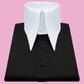 High Long Forword Pointed Black Shirt for Men Tall Neck Stiff Collar Shirt Large Collar Gangster Collar Vintage Karl lagerfeld Style Shirt