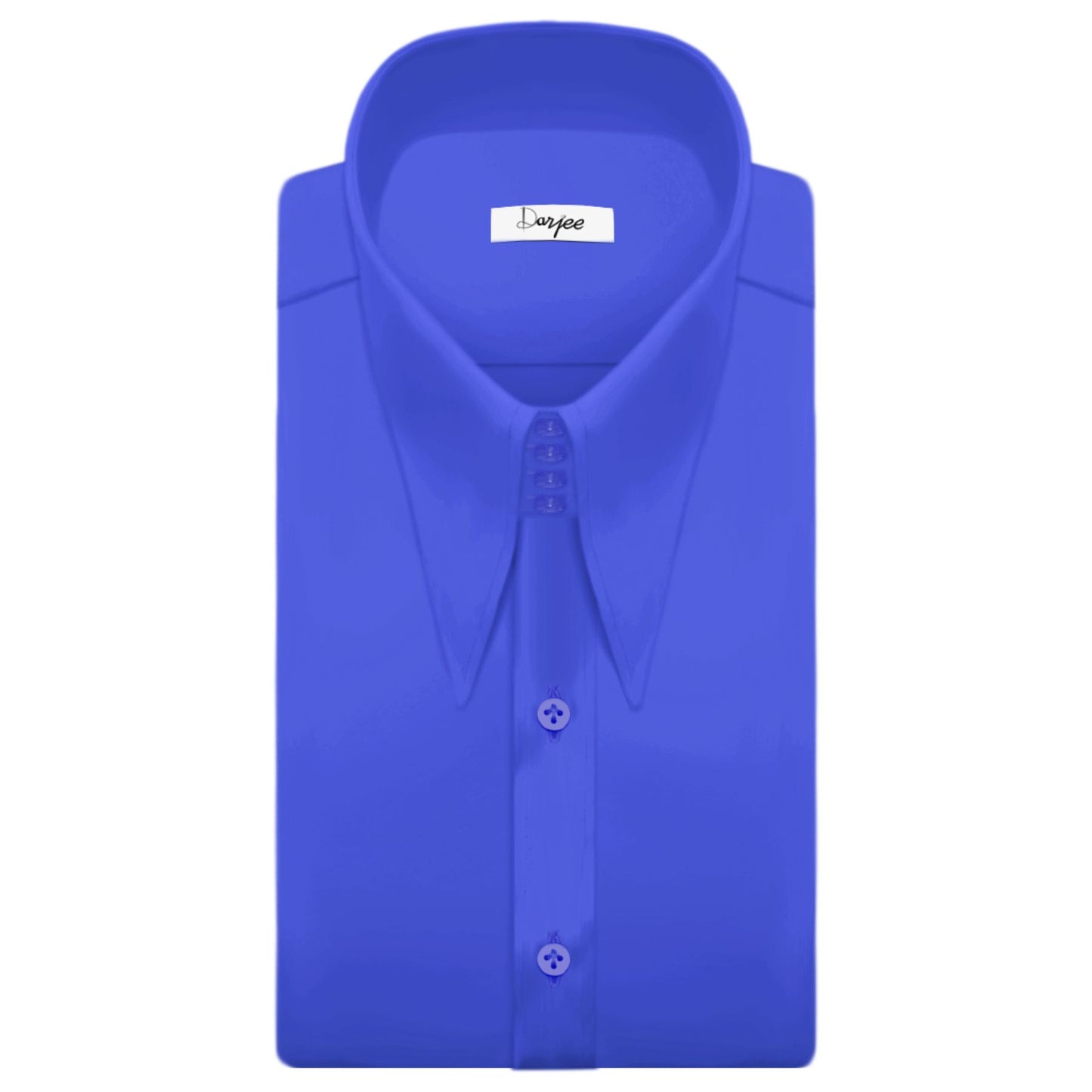 Royal Blue High Long point Collar Shirt