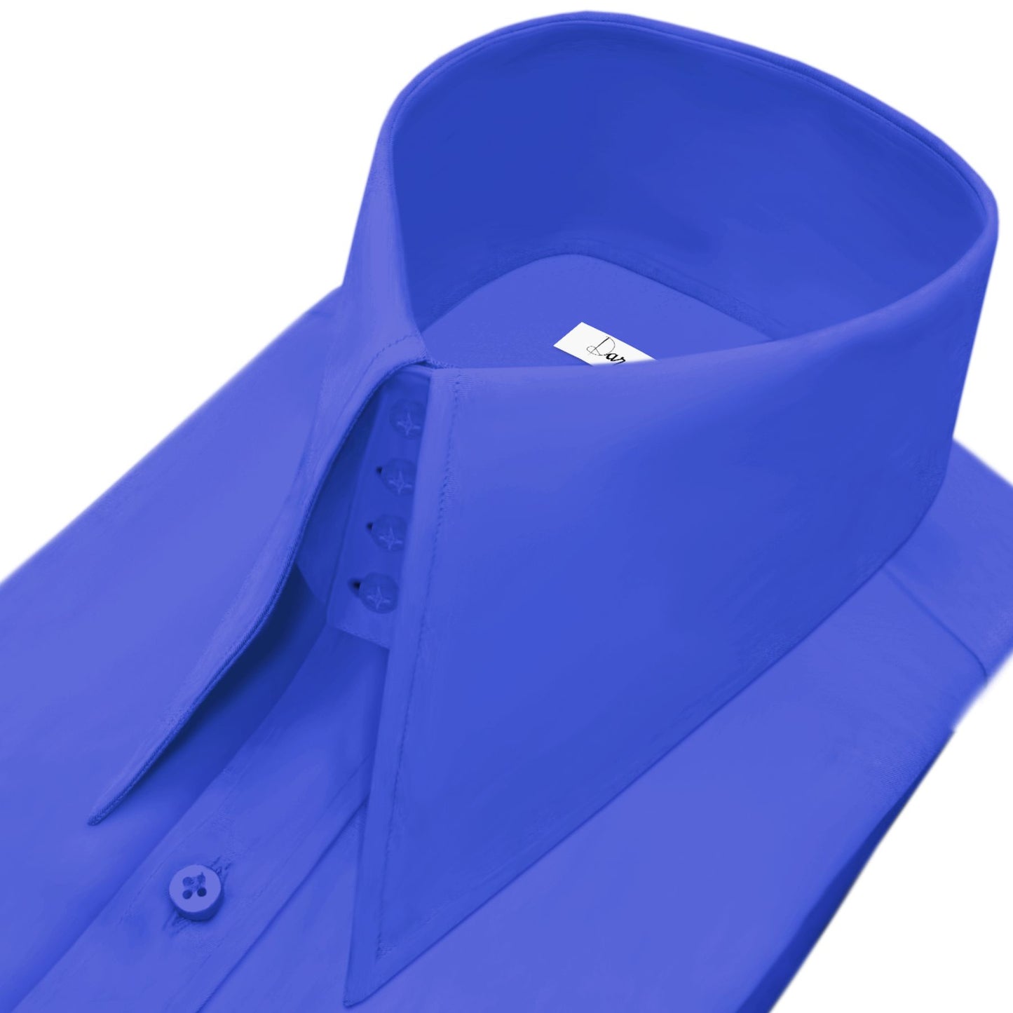 Royal Blue High Long point Collar Shirt