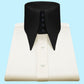 High Long Forword Pointed Cream Shirt for Men Tall Neck Stiff Collar Shirt Large Collar Gangster Collar Vintage Karl lagerfeld Style Shirt