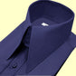 High Long Forword Point Navy Blue Shirt for Men Tall Neck Stiff Collar Shirt Large Collar Gangster Collar Vintage Karl lagerfeld Style Shirt