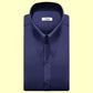 High Long Forword Point Navy Blue Shirt for Men Tall Neck Stiff Collar Shirt Large Collar Gangster Collar Vintage Karl lagerfeld Style Shirt