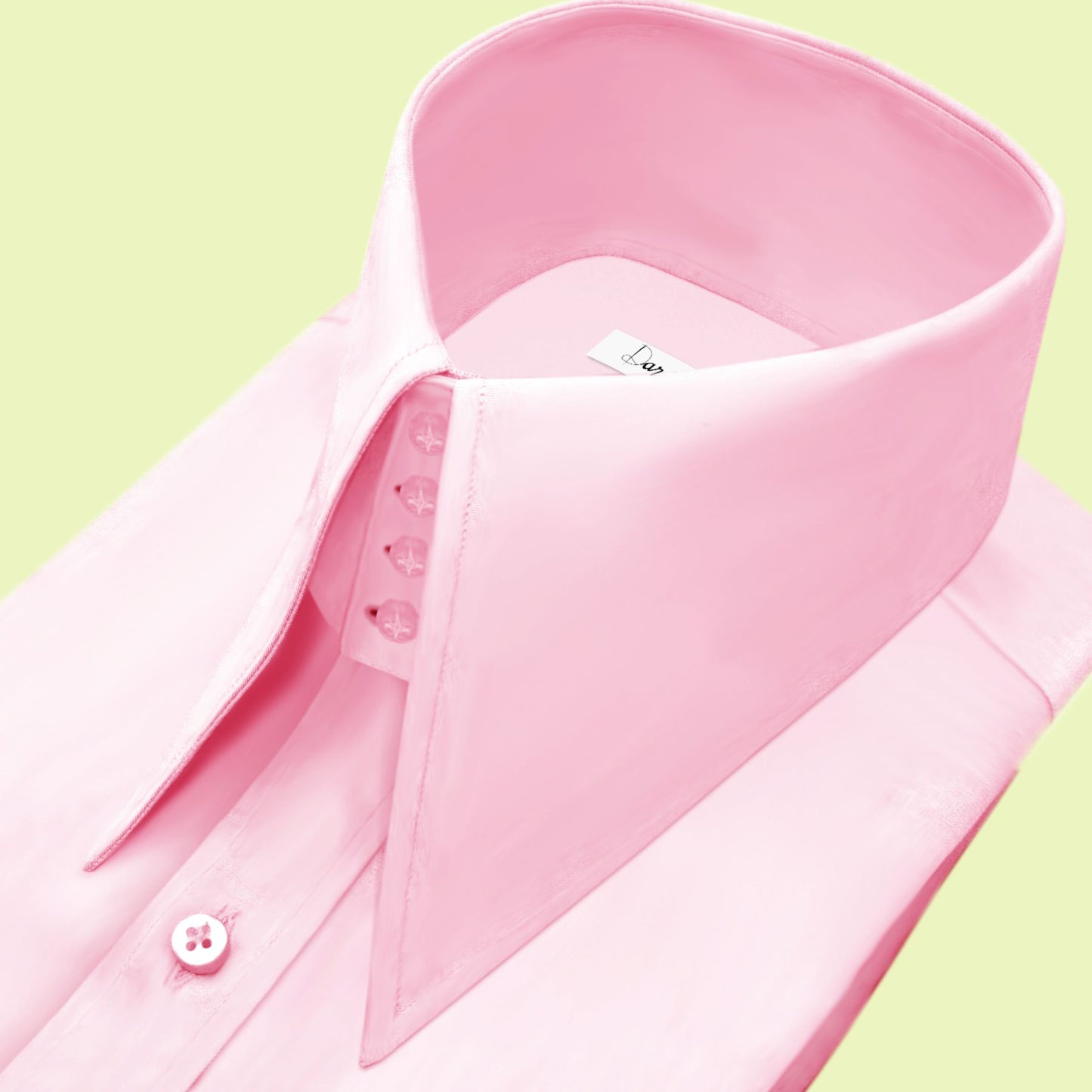 Pink High Long point Collar Shirt