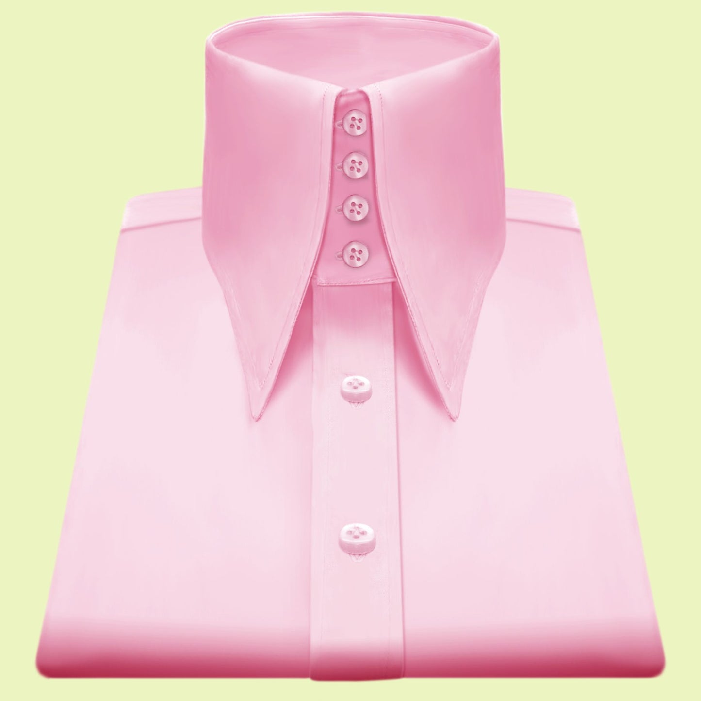 Pink High Long point Collar Shirt