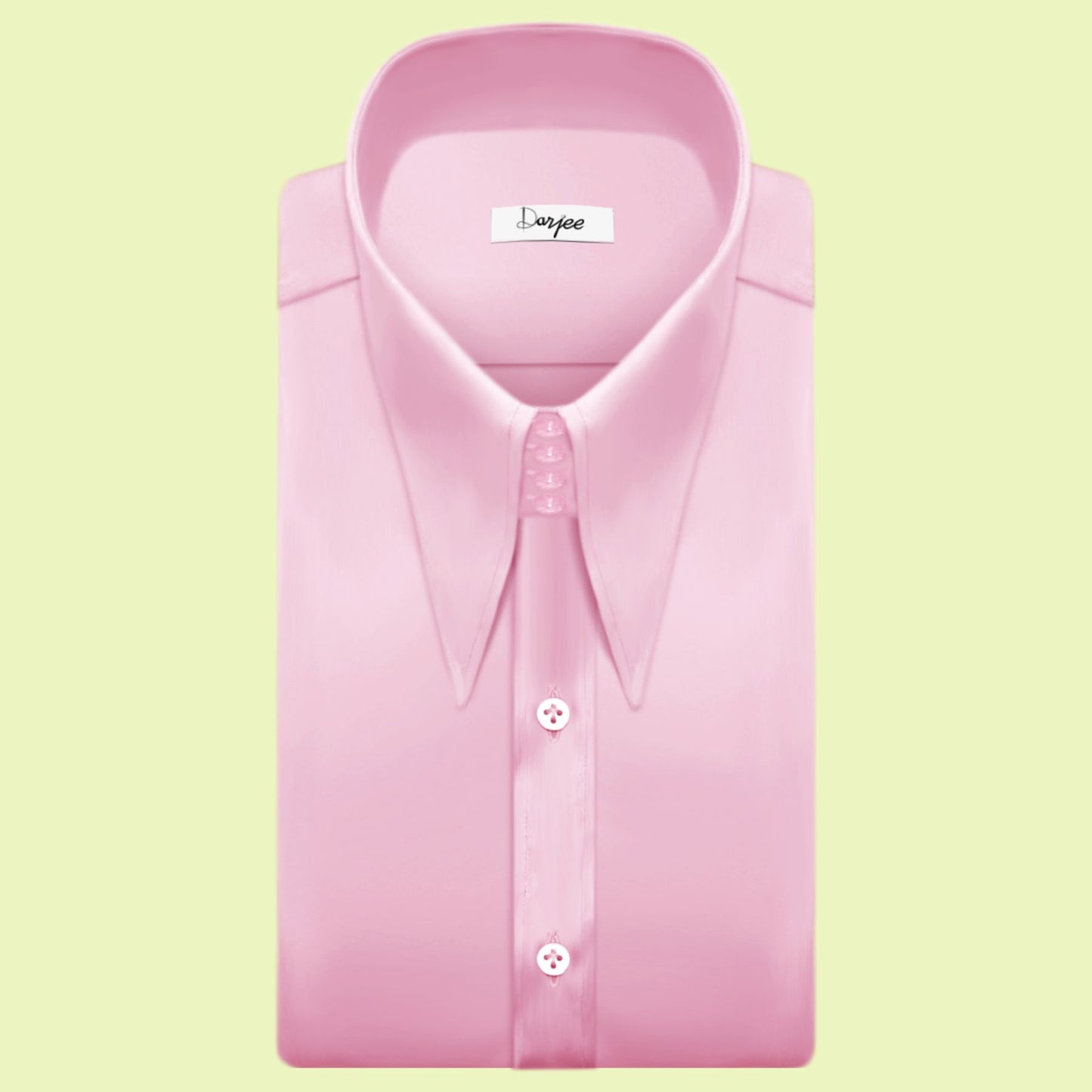 Pink High Long point Collar Shirt