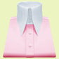 High Long Forword Pointed Pink Shirt for Men Tall Neck Stiff Collar Shirt Large Collar Gangster Collar Vintage Karl lagerfeld Style Shirt