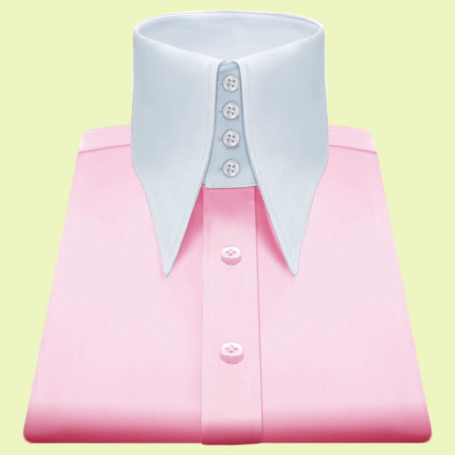 High Long Forword Pointed Pink Shirt for Men Tall Neck Stiff Collar Shirt Large Collar Gangster Collar Vintage Karl lagerfeld Style Shirt