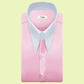 High Long Forword Pointed Pink Shirt for Men Tall Neck Stiff Collar Shirt Large Collar Gangster Collar Vintage Karl lagerfeld Style Shirt