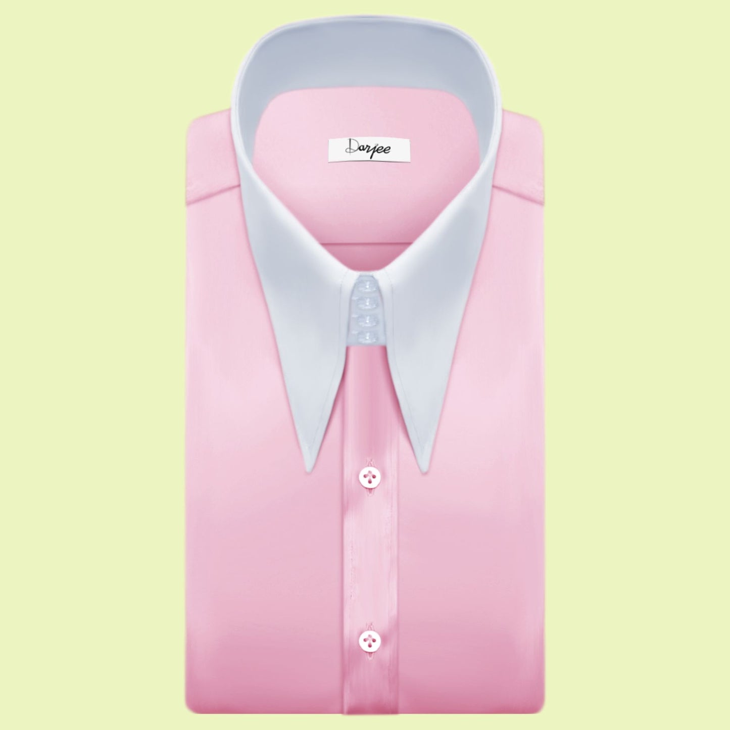 High Long Forword Pointed Pink Shirt for Men Tall Neck Stiff Collar Shirt Large Collar Gangster Collar Vintage Karl lagerfeld Style Shirt
