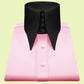 High Long Forword Pointed Pink Shirt for Men Tall Neck Stiff Collar Shirt Large Collar Gangster Collar Vintage Karl lagerfeld Style Shirt