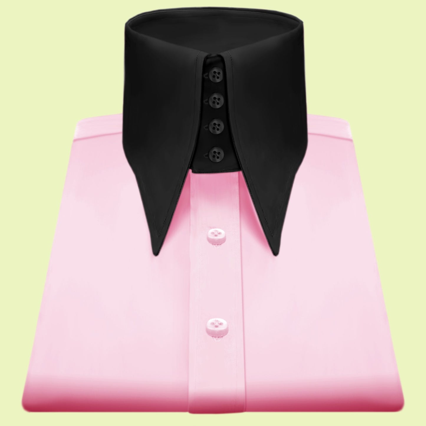 High Long Forword Pointed Pink Shirt for Men Tall Neck Stiff Collar Shirt Large Collar Gangster Collar Vintage Karl lagerfeld Style Shirt
