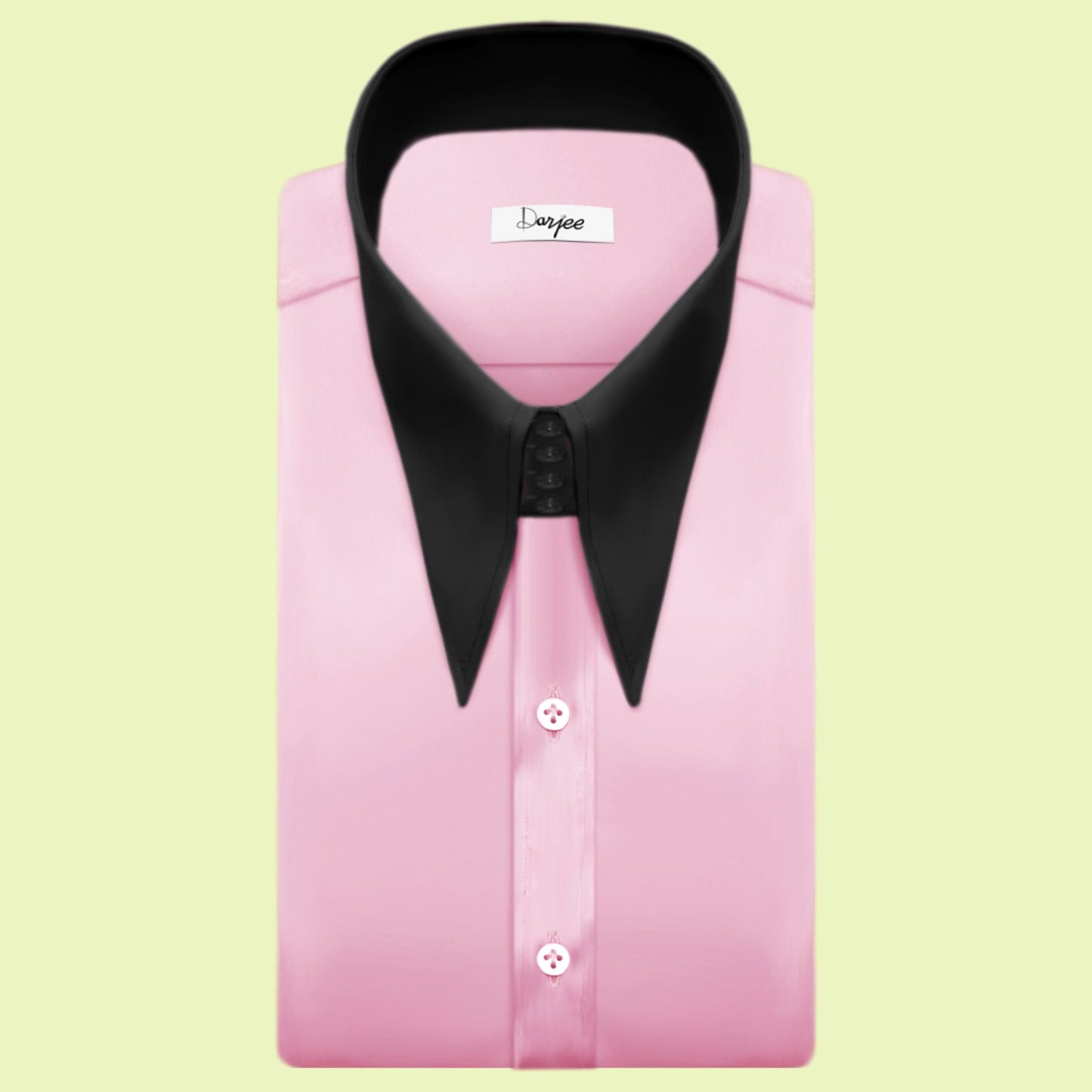 High Long Forword Pointed Pink Shirt for Men Tall Neck Stiff Collar Shirt Large Collar Gangster Collar Vintage Karl lagerfeld Style Shirt