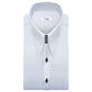 High Long Forword Pointed White Shirt for Men Tall Neck Stiff Collar Shirt Contrast Buttons Large Collar Vintage Karl lagerfeld Style Shirt