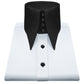 High Long Forword Pointed White Shirt for Men Tall Neck Stiff Collar Shirt Contrast Buttons Large Collar Vintage Karl lagerfeld Style Shirt
