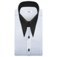 High Long Forword Pointed White Shirt for Men Tall Neck Stiff Collar Shirt Contrast Buttons Large Collar Vintage Karl lagerfeld Style Shirt