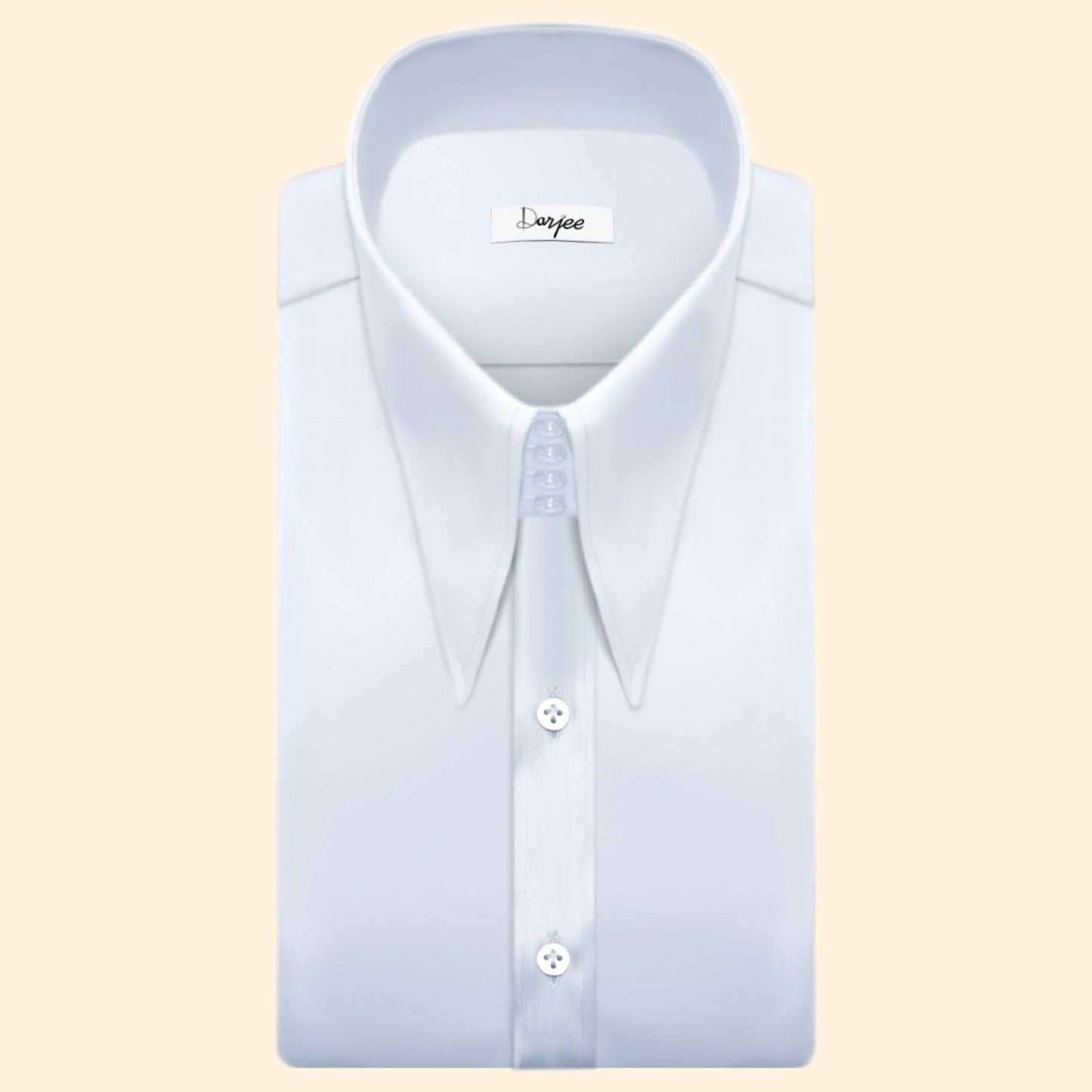 Karl Lagerfeld Style White High Long Pointed Shirt for Men Tall Neck Stiff Big Collar Shirt Hidden Placket Large Collar Vintage Shirt 70s