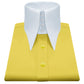 Men Mustard High Long Spear Pointed Karl lagerfeld Style Shirt Tall Stiff Neck Collar Shirt Large Collar Good fellas Collar Vintage Shirt