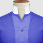 Royal Blue One Piece Collar Shirt For Men Gift Giza Cotton Satin High Tall Neck Stiff Collar Shirt Chinese Mandarin Band Collar Dress Shirt