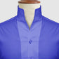 Royal Blue One Piece Collar Shirt For Men Gift Giza Cotton Satin High Tall Neck Stiff Collar Shirt Chinese Mandarin Band Collar Dress Shirt