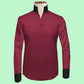 Dark Red One Piece Collar Shirt For Men Gift Giza Cotton Satin High Tall Neck Stiff Collar Shirt Chinese Mandarin Band Collar Dress Shirt