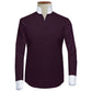 Dark Lilac One Piece Collar Shirt For Men Gift Giza Cotton Satin High Tall Neck Stiff Collar Shirt Chinese Mandarin Band Collar Dress Shirt