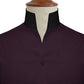 Dark Lilac One Piece Collar Shirt For Men Gift Giza Cotton Satin High Tall Neck Stiff Collar Shirt Chinese Mandarin Band Collar Dress Shirt
