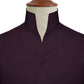 Dark Lilac One Piece Collar Shirt For Men Gift Giza Cotton Satin High Tall Neck Stiff Collar Shirt Chinese Mandarin Band Collar Dress Shirt