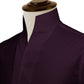Dark Lilac One Piece Collar Shirt For Men Gift Giza Cotton Satin High Tall Neck Stiff Collar Shirt Chinese Mandarin Band Collar Dress Shirt