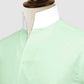 Mint Green One Piece Collar Shirt For Men Gift Giza Cotton Satin High Tall Neck Stiff Collar Shirt Chinese Mandarin Band Collar Dress Shirt