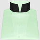 Mint Green One Piece Collar Shirt For Men Gift Giza Cotton Satin High Tall Neck Stiff Collar Shirt Chinese Mandarin Band Collar Dress Shirt