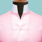 Pink One Piece Collar Shirt For Men Gift Giza Cotton Satin High Tall Neck Stiff Collar Shirt Chinese Mandarin Band Collar Dress Shirt