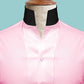 Pink One Piece Collar Shirt For Men Gift Giza Cotton Satin High Tall Neck Stiff Collar Shirt Chinese Mandarin Band Collar Dress Shirt