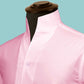 Pink One Piece Collar Shirt For Men Gift Giza Cotton Satin High Tall Neck Stiff Collar Shirt Chinese Mandarin Band Collar Dress Shirt
