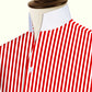 Red Striped One Piece Collar Shirt For Men Gift Giza Cotton Satin High Tall Neck Stiff Collar Shirt Chinese Mandarin Band Collar Dress Shirt