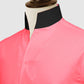 Rose Red One Piece Collar Shirt For Men Gift Giza Cotton Satin High Tall Neck Stiff Collar Shirt Chinese Mandarin Band Collar Dress Shirt