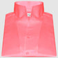 Rose Red One Piece Collar Shirt For Men Gift Giza Cotton Satin High Tall Neck Stiff Collar Shirt Chinese Mandarin Band Collar Dress Shirt