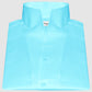 Sea Blue One Piece Collar Shirt For Men Gift Giza Cotton Satin High Tall Neck Stiff Collar Shirt Chinese Mandarin Band Collar Dress Shirt