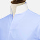 Sky Blue One Piece Collar Shirt For Men Gift Giza Cotton Satin High Tall Neck Stiff Collar Shirt Chinese Mandarin Band Collar Dress Shirt