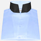 Sky Blue One Piece Collar Shirt For Men Gift Giza Cotton Satin High Tall Neck Stiff Collar Shirt Chinese Mandarin Band Collar Dress Shirt