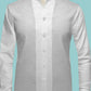 White Linen Men Shirt High Collar Tall Neck Stiff Chinese Band Mandarin Open Collar One Piece Collar Shirt Summer Party Wear Karl Lagerfeld