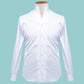 White Checks Men's Shirt High Collar Shirt Buttonless V Collar Shirt High Tall Neck Collar China High Band Collar Cotton Dress Shirt