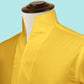 Yellow One Piece Collar Shirt For Men Gift Giza Cotton Satin High Tall Neck Stiff Collar Shirt Chinese Mandarin Band Collar Dress Shirt